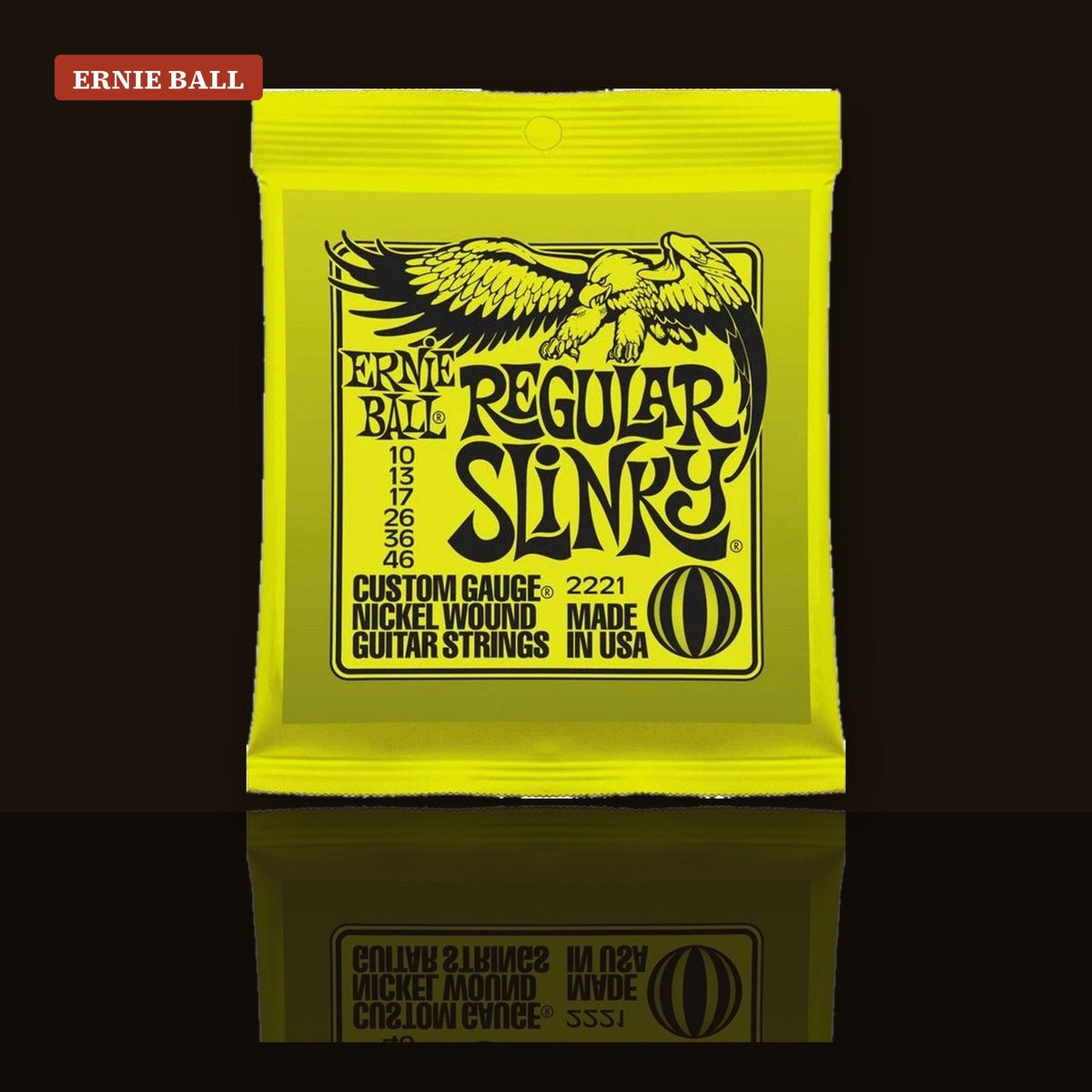 Electric guitar string gauges Ernie Ball Regular Slinky 10-46 strings
