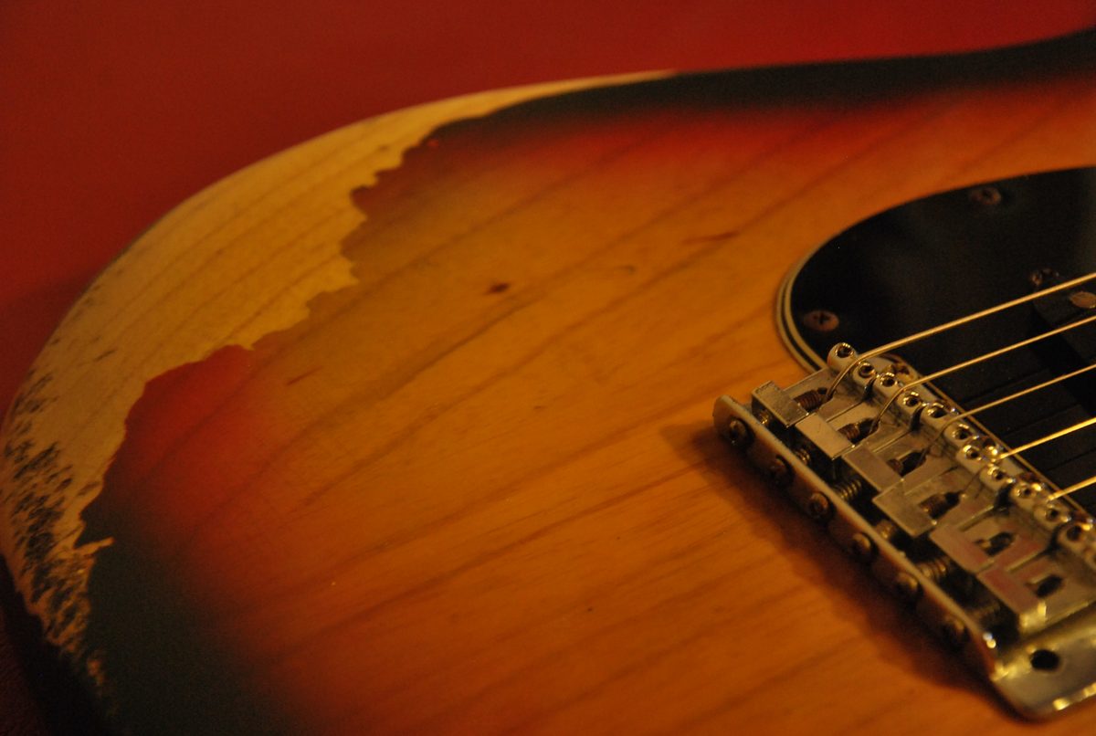 Electric guitar buying guide sunburst solid body close-up