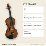 Cremona SV-75 Premier Novice Violin Outfit 4/4 Size at a glance size top back & sides fittings