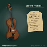 Cremona SV-75 Premier Novice Violin Outfit 4/4 Size hand set up in Athens Tennessee before it ships