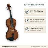Free shipping and authorized dealer warranty for Cremona SV-75 Premier Novice Violin Outfit 4/4 Size