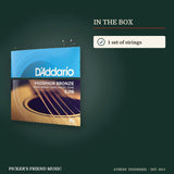 What is in the box with D'Addario EJ16 Phosphor Bronze Acoustic Guitar Strings Light 12-53