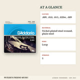 D'Addario EJ60 Nickel 5-String Banjo Strings Light 9-20 at a glance gauges material ends strings