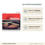 Free shipping and authorized dealer warranty for D'Addario EJ74 Phosphor Bronze Mandolin Strings Medium 11-40