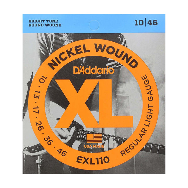 D'Addario EXL110 Nickel Wound Electric Guitar Strings Regular Light 10-46