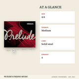 D'Addario Prelude J810 Violin String Set 4/4 Medium Tension at a glance size tension core strings