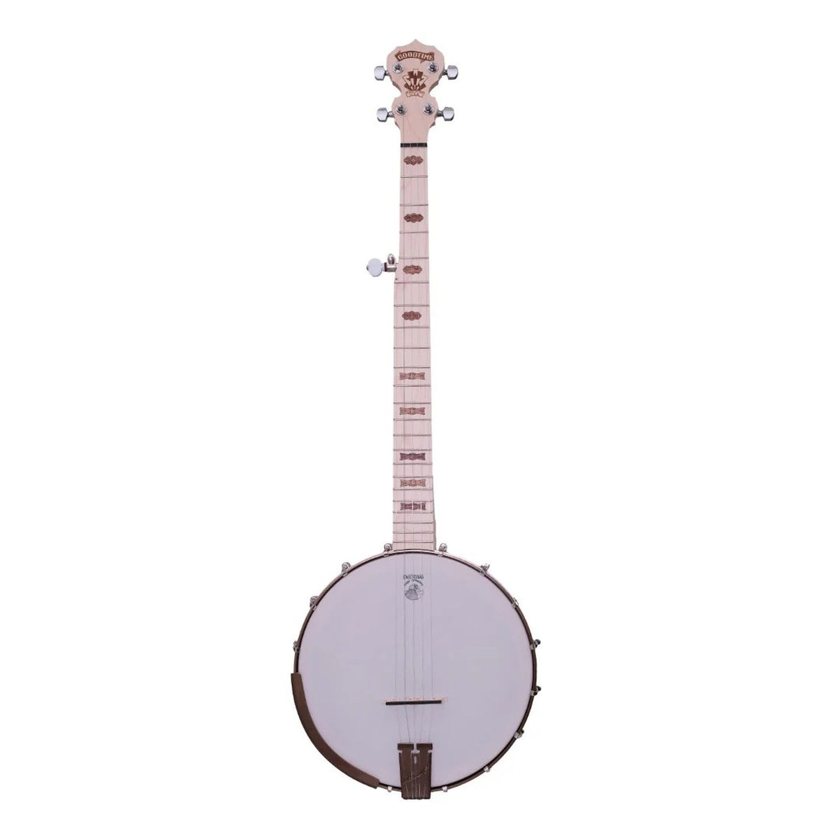 Deering Goodtime 5-String Openback Banjo Natural Maple on white background