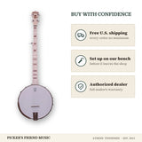 Free shipping and authorized dealer warranty for Deering Goodtime 5-String Openback Banjo Natural Maple