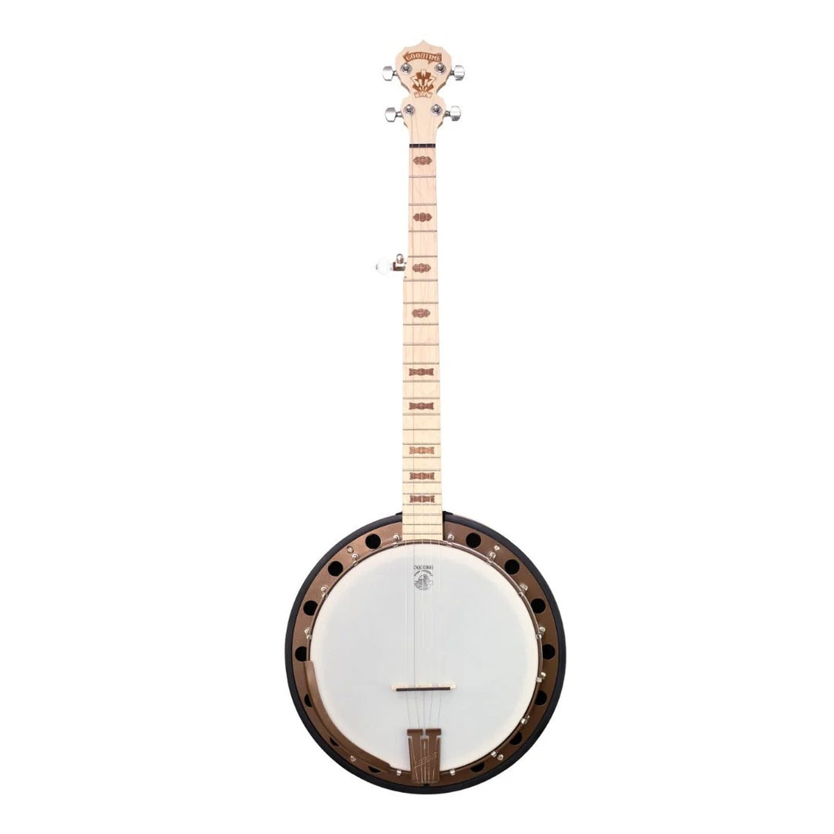 Deering Goodtime Two 5-String Resonator Banjo Natural Maple on white background