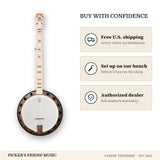 Free shipping and authorized dealer warranty for Deering Goodtime Two 5-String Resonator Banjo Natural Maple