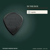 What is in the box with Dunlop Max-Grip Jazz III Carbon Fiber Guitar Picks 1.38mm 6-Pack