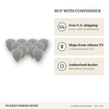 Free shipping and authorized dealer warranty for Dunlop Nylon Standard Guitar Picks .60mm Light Gray 12-Pack