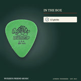What is in the box with Dunlop Tortex Standard Guitar Picks .88mm Green 12-Pack
