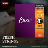 Elixir 16002 Nanoweb Phosphor Bronze Acoustic Guitar Strings Extra Light 10-47 from Picker's Friend Music in Athens Tennessee