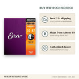 Free shipping and authorized dealer warranty for Elixir 16002 Nanoweb Phosphor Bronze Acoustic Guitar Strings Extra Light 10-47