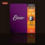 Elixir 16002 Nanoweb Phosphor Bronze Acoustic Guitar Strings Extra Light 10-47 studio shot