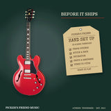 Epiphone 1962 ES-335 Reissue Electric Guitar Sixties Cherry hand set up in Athens Tennessee before it ships