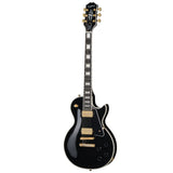 Epiphone Les Paul Custom Electric Guitar Ebony front view