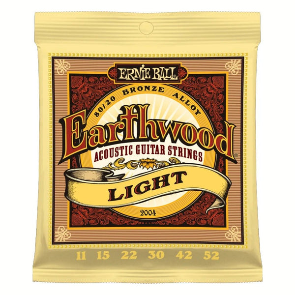 Ernie Ball 2004 Earthwood 80/20 Bronze Acoustic Guitar Strings Light 11-52