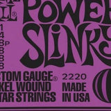Ernie Ball 2220 Power Slinky Nickel Wound Electric Guitar Strings 11-48 close-up detail