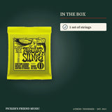 What is in the box with Ernie Ball 2221 Regular Slinky Nickel Wound Electric Guitar Strings 10-46