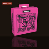 Ernie Ball 3223 Super Slinky Nickel Wound Electric Guitar Strings 9-42 3-Pack studio shot