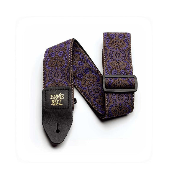 Ernie Ball Jacquard Guitar Strap Purple Paisley