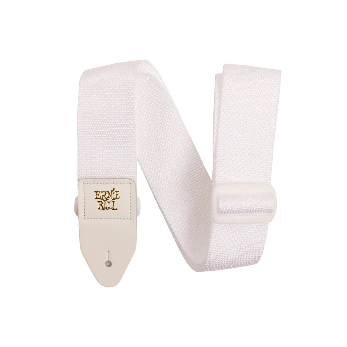 Ernie Ball Polypro Guitar Strap White on white background