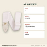 Ernie Ball Polypro Guitar Strap White at a glance width length material color