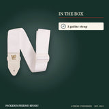 What is in the box with Ernie Ball Polypro Guitar Strap White