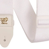 Ernie Ball Polypro Guitar Strap White close-up detail