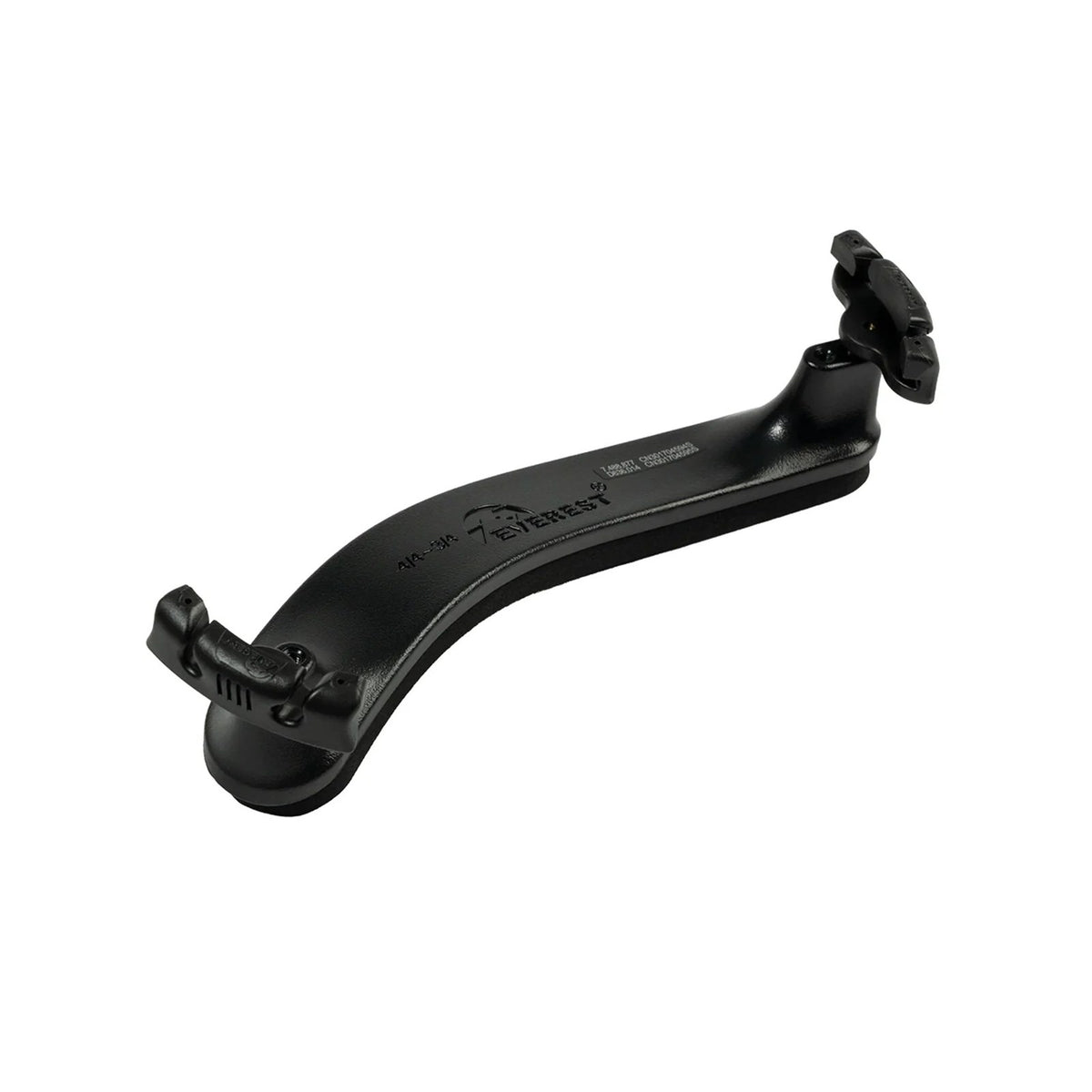 Everest Easy Violin Shoulder Rest 4/4 Size Black on white background
