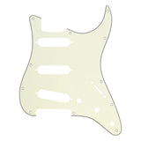 Fender 11-Hole Modern Stratocaster S/S/S Pickguard 3-Ply Mint Green on white background