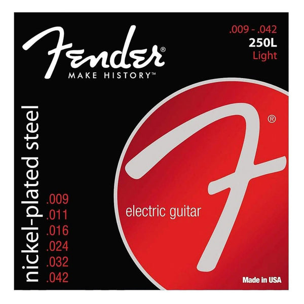 Fender 250L Super 250 Nickel Plated Steel Electric Guitar Strings Light 9-42