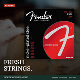 Fender 250L Super 250 Nickel Plated Steel Electric Guitar Strings Light 9-42 from Picker's Friend Music in Athens Tennessee