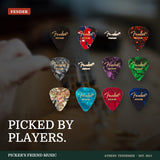 Fender 351 Shape Celluloid Medley Guitar Picks Medium 12-Pack from Picker's Friend Music in Athens Tennessee