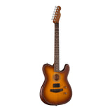 Fender Acoustasonic Standard Telecaster Acoustic-Electric Guitar Honey Burst on white background