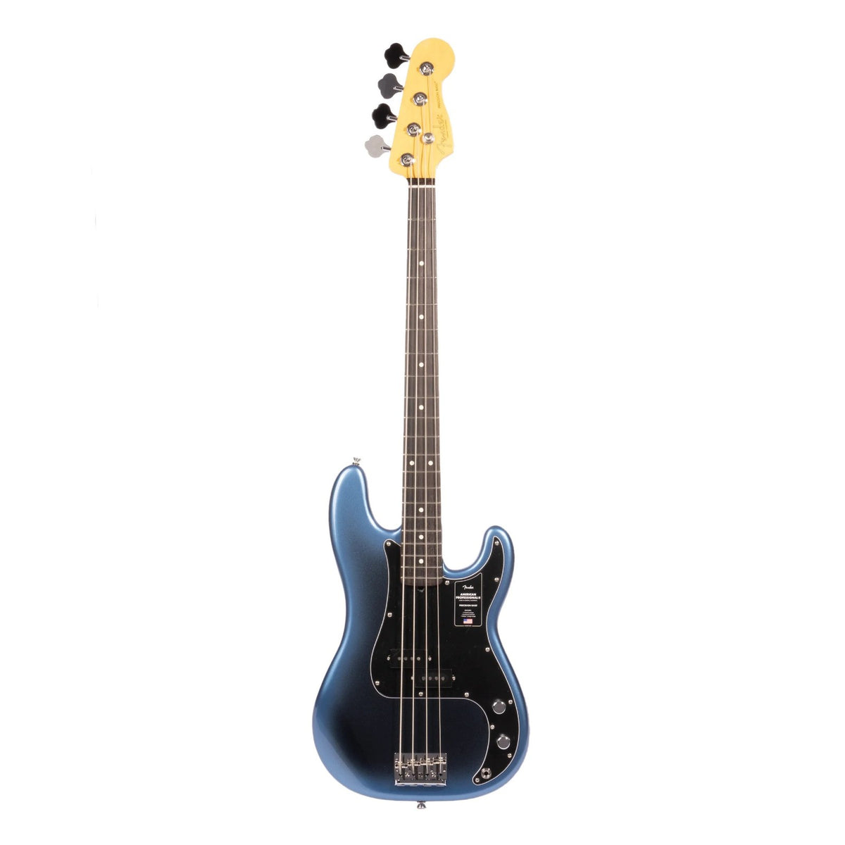 Fender American Professional II Precision Bass Guitar Dark Night on white background