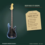 Fender American Professional II Precision Bass Guitar Dark Night hand set up in Athens Tennessee before it ships