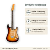Free shipping and authorized dealer warranty for Fender American Ultra II Stratocaster Electric Guitar Ultraburst