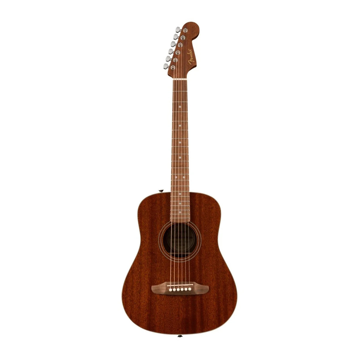 Fender California Standard Redondo Mini Acoustic Guitar Natural on white background
