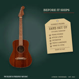 Fender California Standard Redondo Mini Acoustic Guitar Natural hand set up in Athens Tennessee before it ships