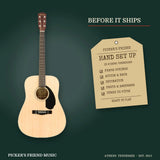 Fender CD-60S Dreadnought Acoustic Guitar Natural hand set up in Athens Tennessee before it ships