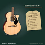 Fender FA-135CE Concert Acoustic-Electric Guitar Natural hand set up in Athens Tennessee before it ships