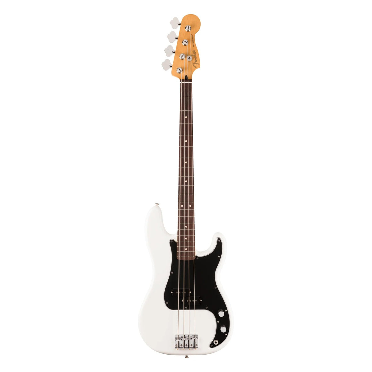 Fender Player II Precision Bass Guitar Polar White on white background