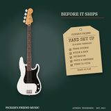 Fender Player II Precision Bass Guitar Polar White hand set up in Athens Tennessee before it ships