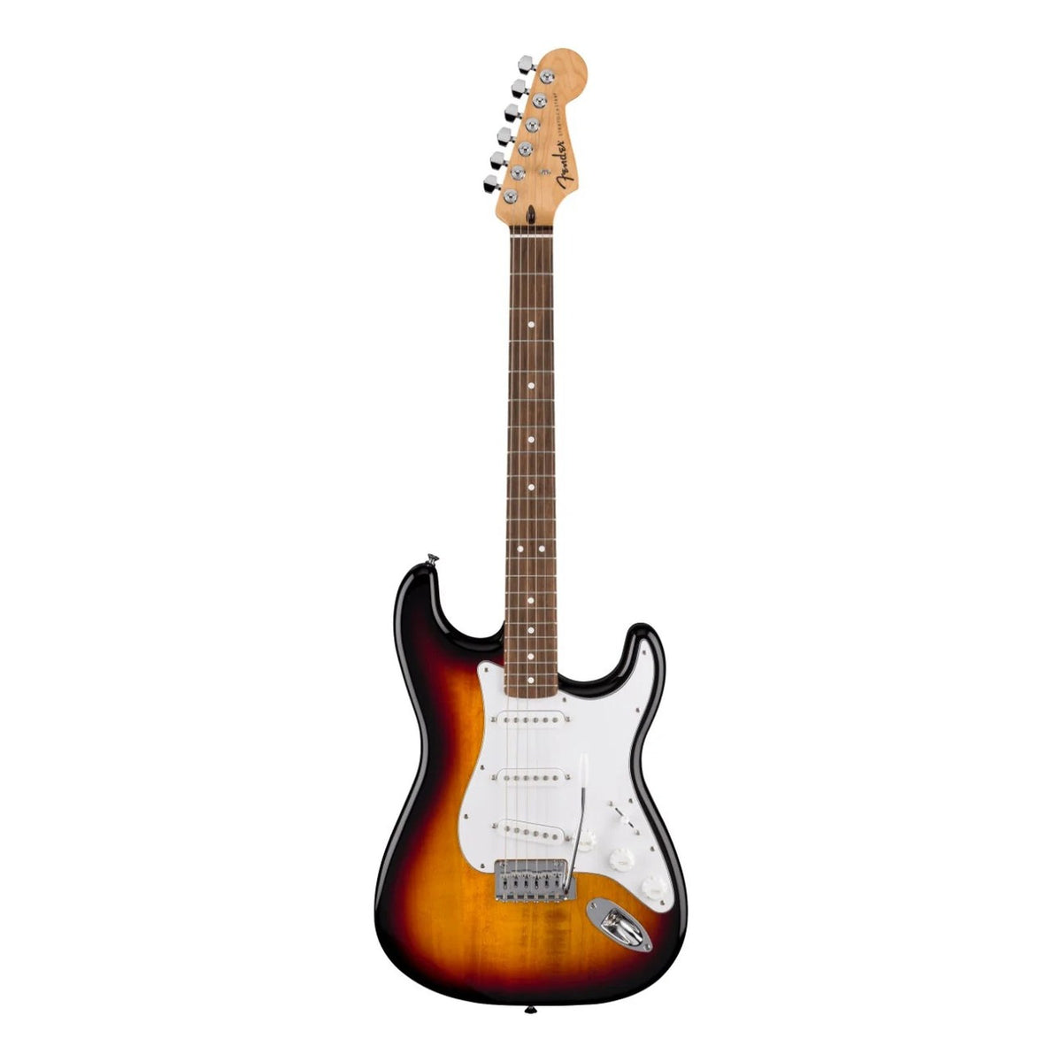 Fender Standard Stratocaster Electric Guitar 3-Color Sunburst on white background