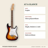 Fender Standard Stratocaster Electric Guitar 3-Color Sunburst at a glance body body finish neck neck finish