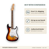Free shipping and authorized dealer warranty for Fender Standard Stratocaster Electric Guitar 3-Color Sunburst