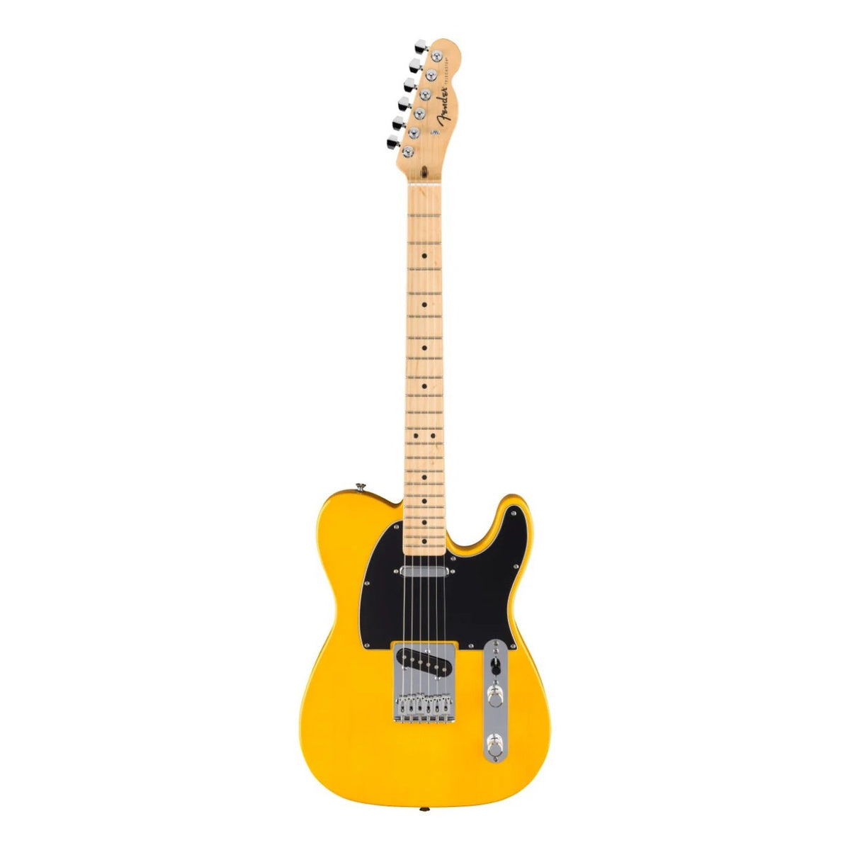 Fender Standard Telecaster Electric Guitar Butterscotch Blonde on white background